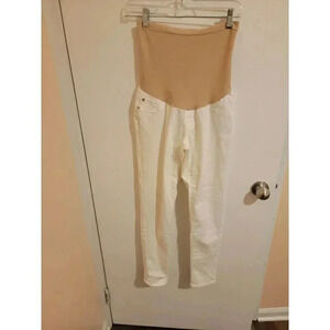 Led Lux Essentials Maternity White Jeans 27 Waist Pre-owned